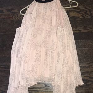 Chelsea 28 dusty rose pleated halter top